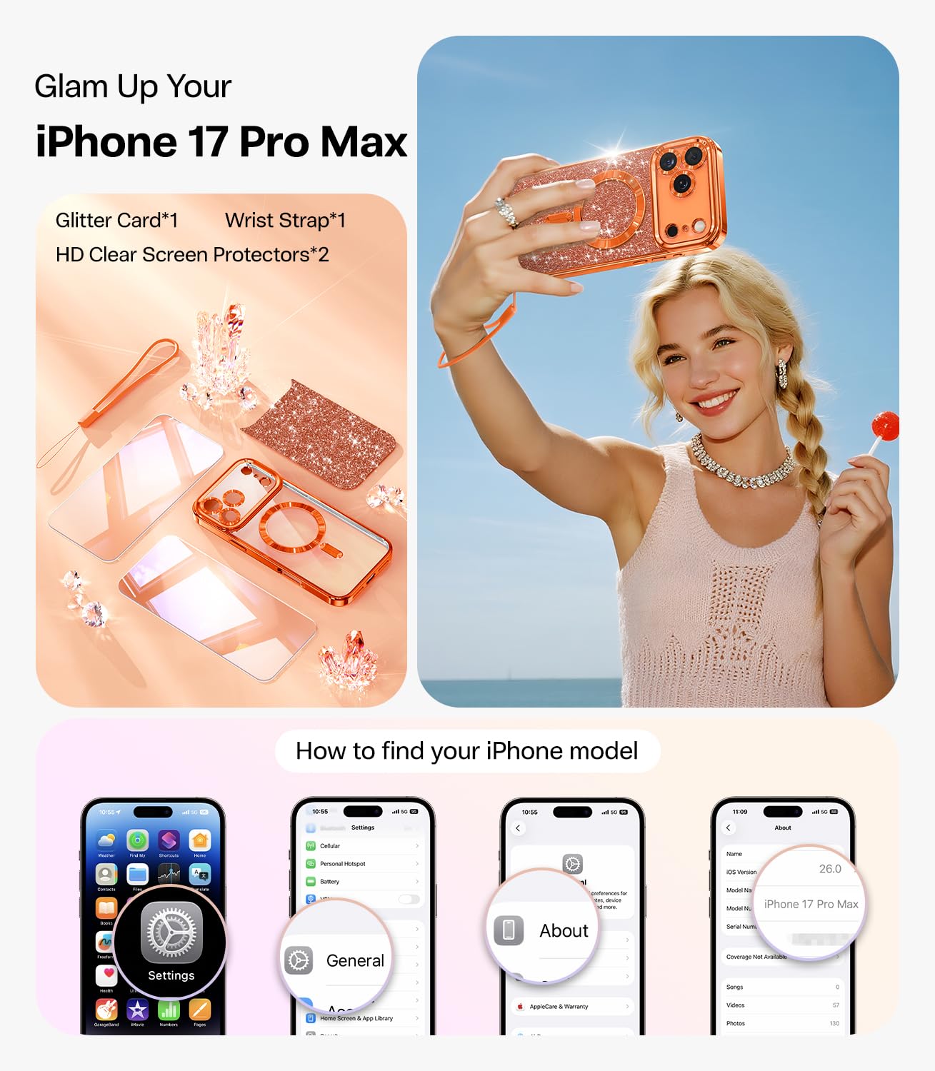 Amazon.com: Meifigno for iPhone 17 Pro Max Case with 2X HD