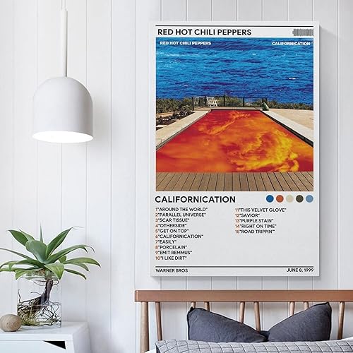 Miniatura 4 de Póster de Californication de chiles rojos vivos, (3) póster de lienzo decorativo para pared, sala de estar, dormitorio, decoración, regalo, sin