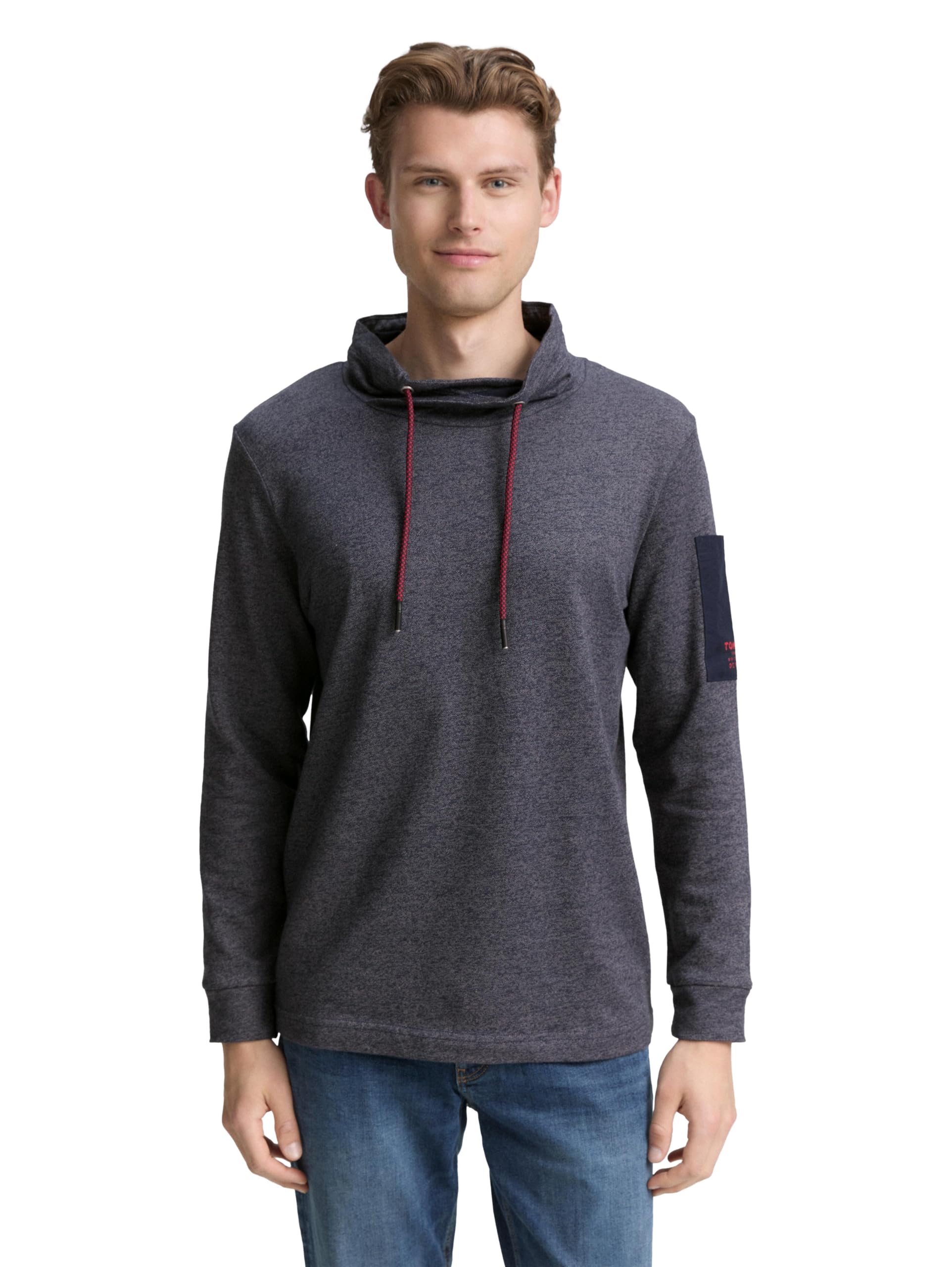 TOM TAILOR Herren Snood Langarmshirt aus Baumwolle