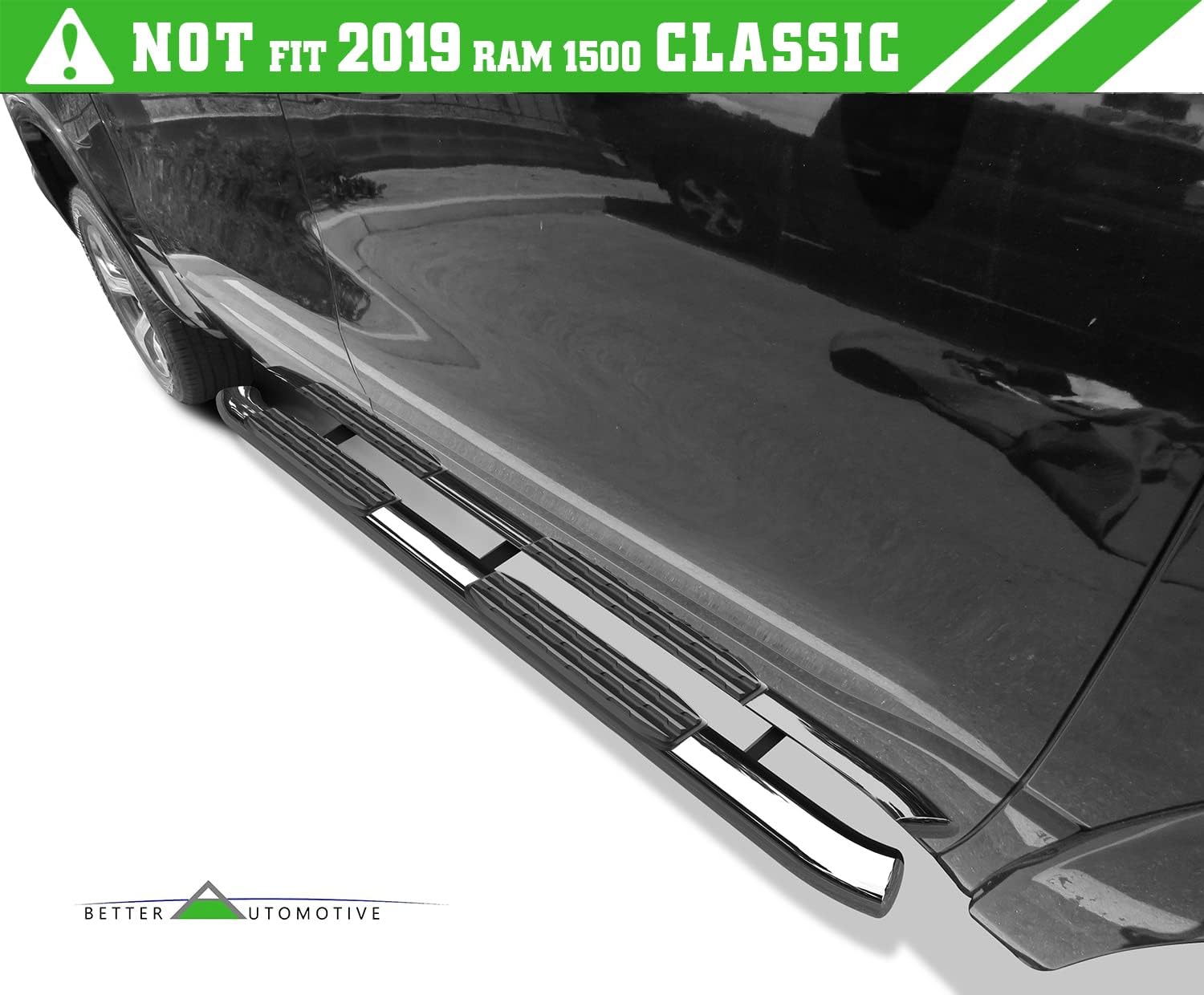 Better Automotive 5” Side Steps Fit 2019-2025 RAM 1500 Crew Cab (Exclude 2019-2024 RAM 1500 Classic) Truck Pickup 5