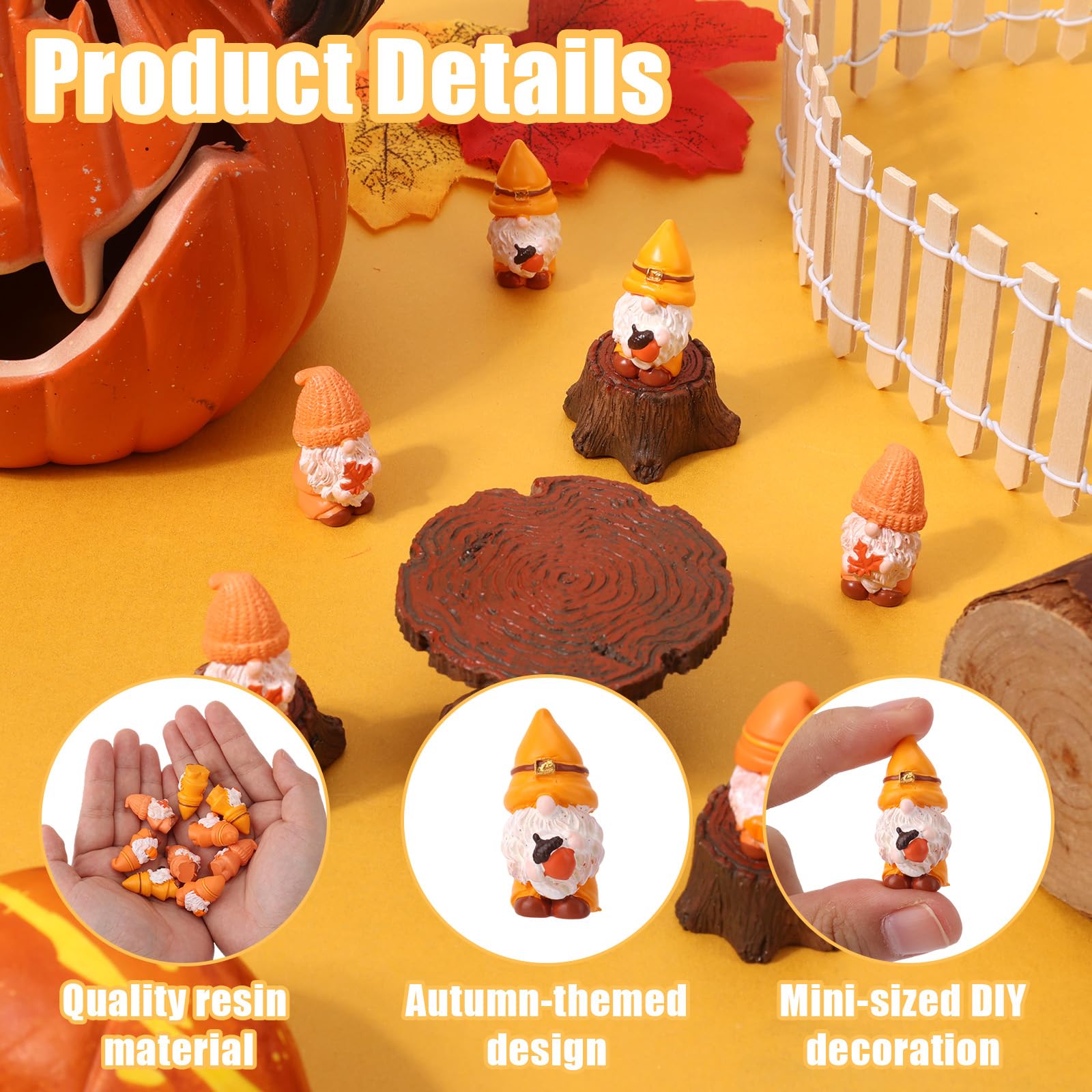 Goktvai 30pcs Mini Resin Gnomes - Image 4
