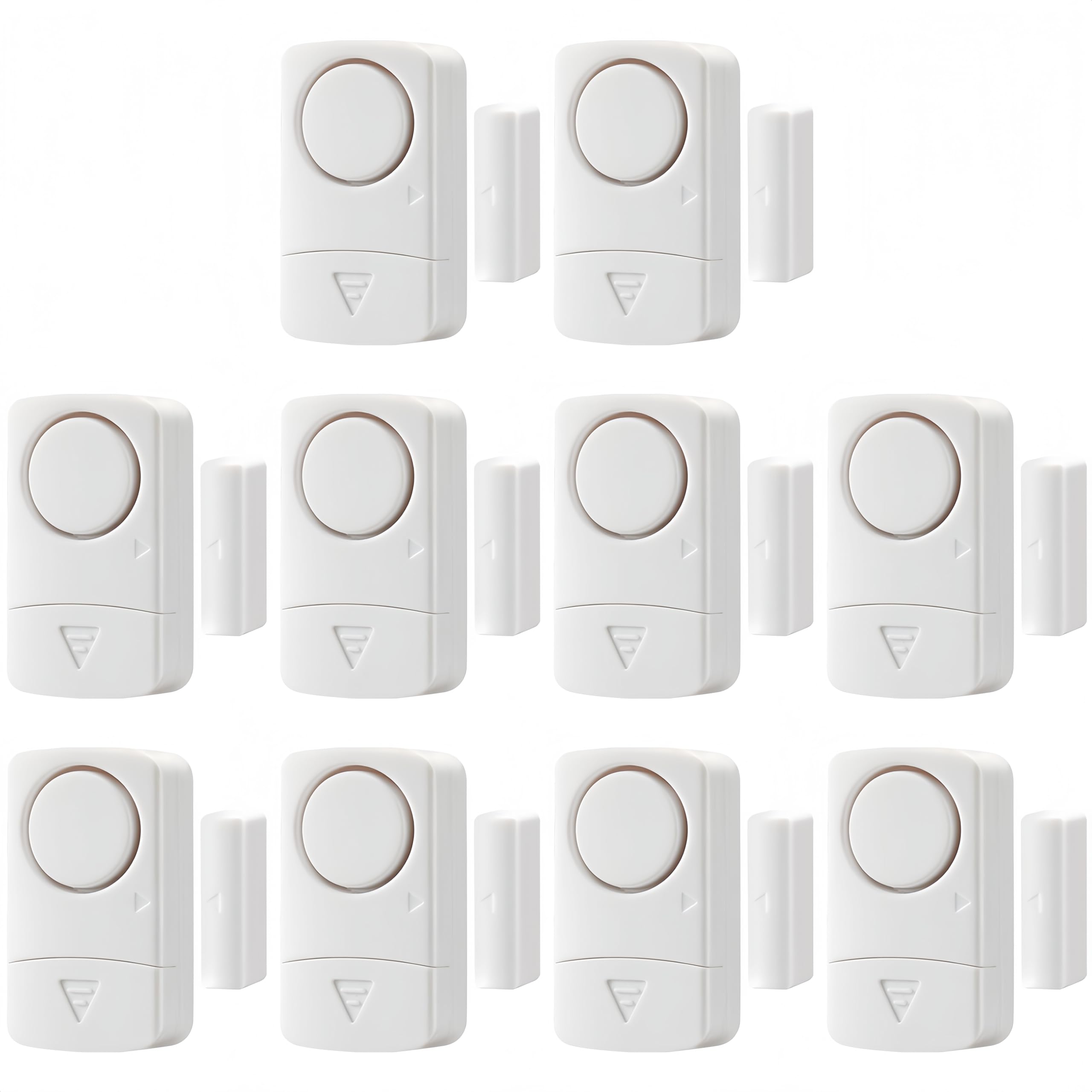 Lot de 10 détecteurs d'alarme de porte et fenêtre, alarme forte de porte ouverte de 120 dB, alerte de sécurité pour enfants pour la maison, l'appartement, le bureau, l'armoire et la piscine