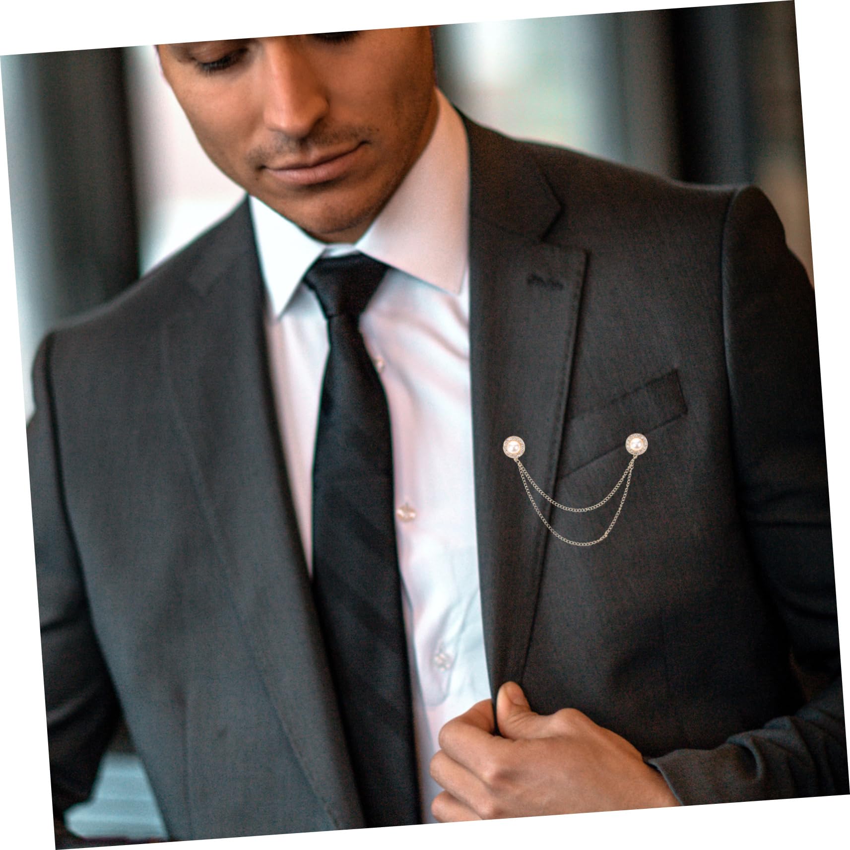 Homoyoyo Fermaglio Per Cardigan Con Catena Spilla Decorativa Per Mantello Maglione Colletto Spilla Per Scialle Con Catena Fermaglio Per Sciarpa Fermaglio Per Scialle Fermaglio Per