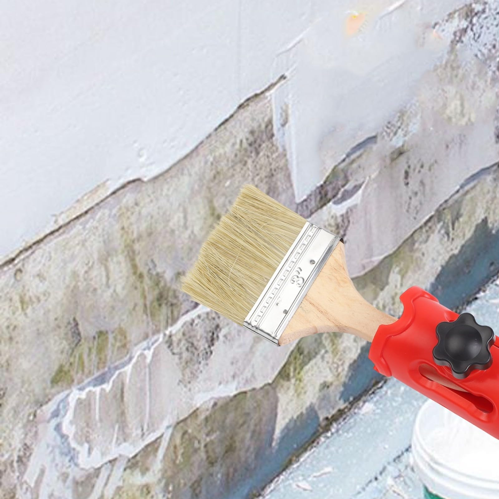 Rullo estensibile da 7 m con manico regolabile e pennello, 6 sezioni per una facile verniciatura di soffitti, pareti, grondaie e aree difficili da raggiungere