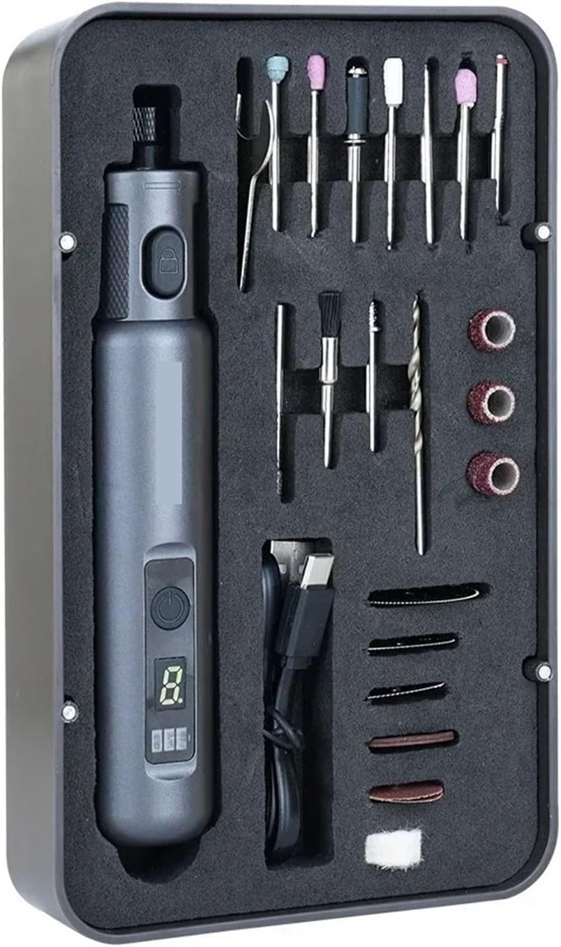 3D Printer Cordless Rotary Tool Kit, 6 Variable Speeds & Long Battery Functional Accessory, Compatible with Creality