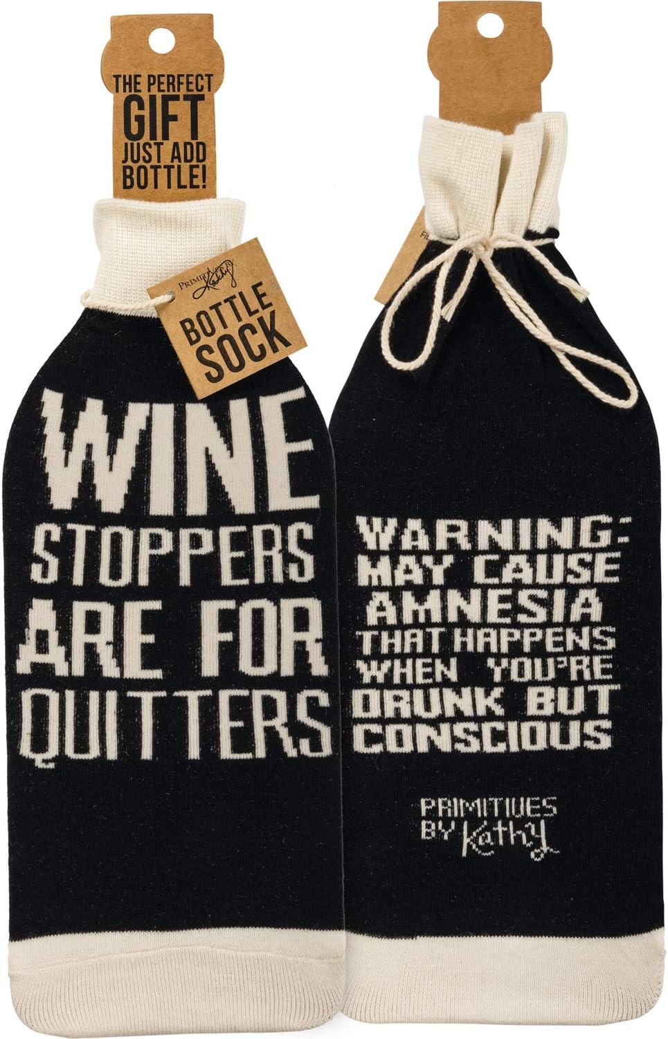 Bottle Sock Wine Stoppers are for Quitters Home & Kitchen