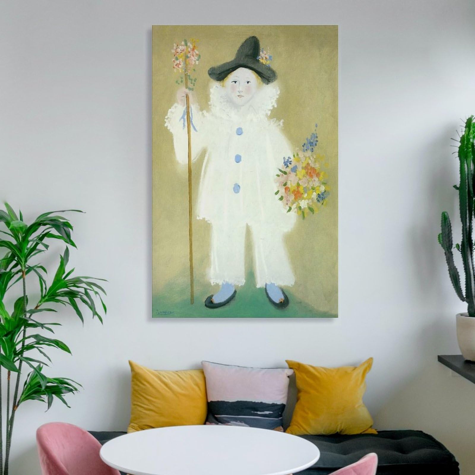 Amazon.co.jp: 画家パブロ・ピカソ 世界の名画 ピエロとしてのパウロの