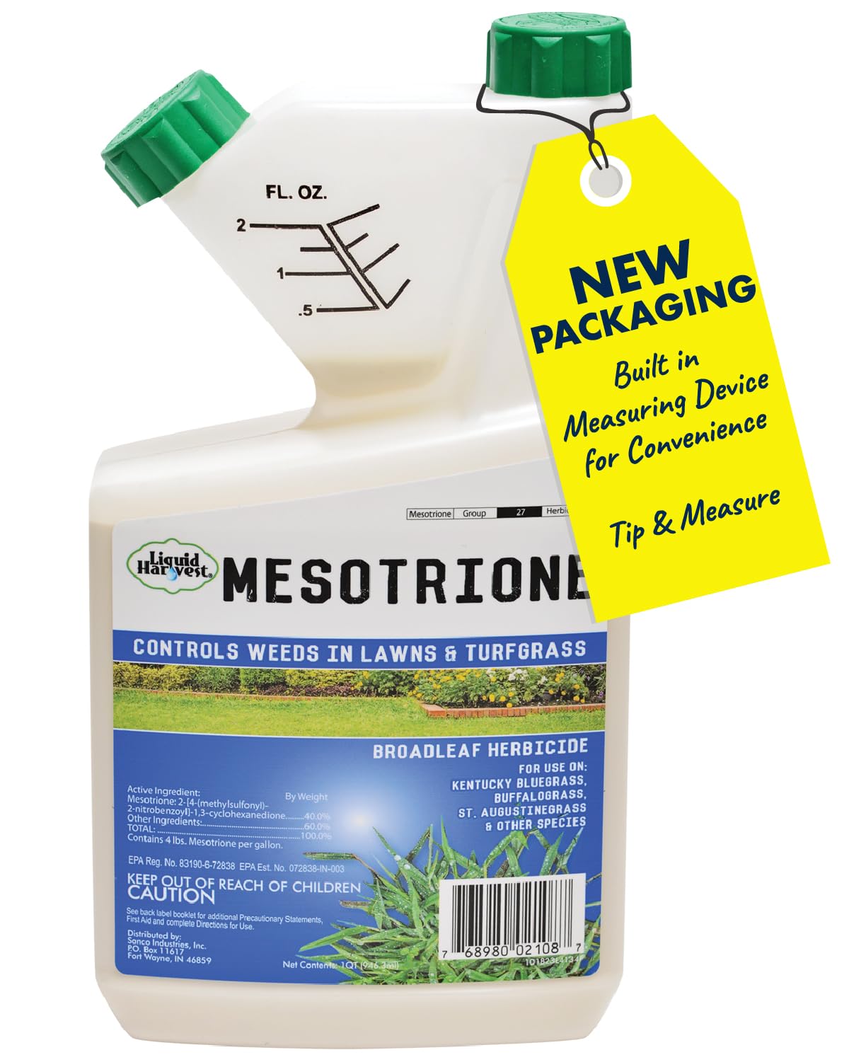 Amazon.com : Liquid Harvest Mesotrione - 32oz - Mesotrione Concentrate  (Compare to Tenacity) - Pre and Post-Emergent Weed Killer for Lawn and Turf  Grasses : Patio, Lawn & Garden
