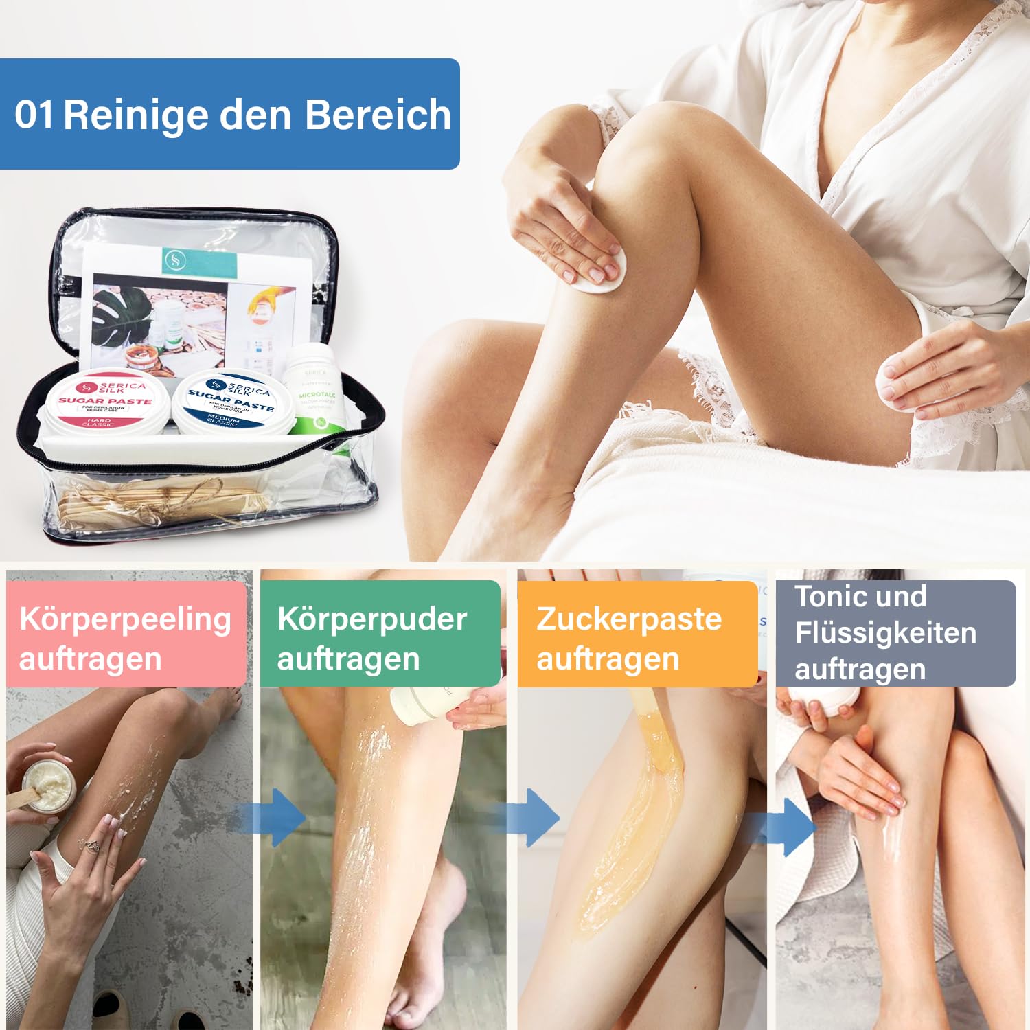 Sugaring Paste Haarentfernung Wachs 500g – Mittlere Dichte, Zuckerwachs für Körper, Brazilian/Bikini & Beine | Für Anfänger & Profis, Salon & Zuhause | Ohne Erhitzen, Vegan & Hypoallergen