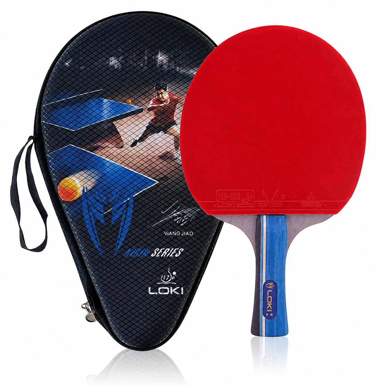 Loki Kirin KX2 Professional Table Tennis Bat | Pre-Assembled Racket with RXTON1 and RXTON3 ITTF Rubbers | Spin and Speed Control Offensive Bat for Tournament Play-image-15