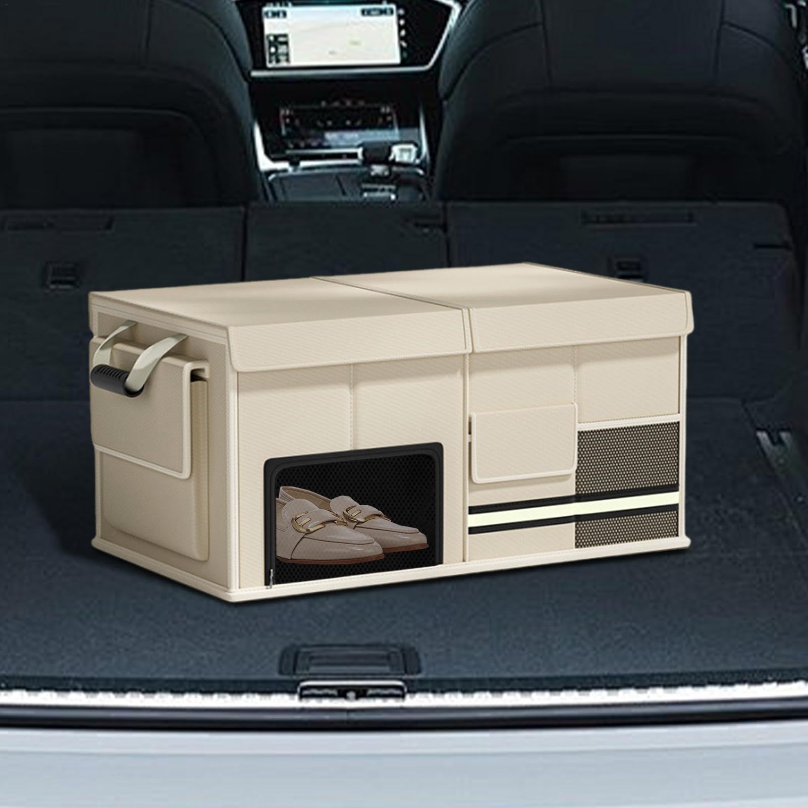 Caja de almacenamiento plegable para maletero, caja de almacenamiento para el maletero del coche, organizador de tela Oxford de gran capacidad, 60 l, multiusos, para viajes, pesca, pícnic