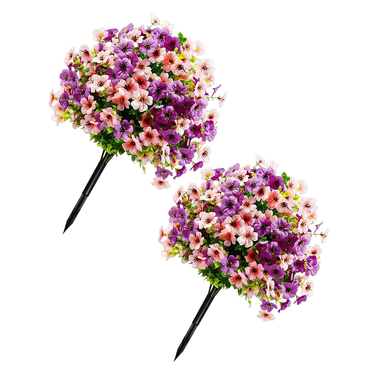 NVOQILIN 2 Pieces Simulation Gumtree Grape Assorted Hues Realistic Stems 45cm for Courtyard Landscape Colorful Artificial Bouquet