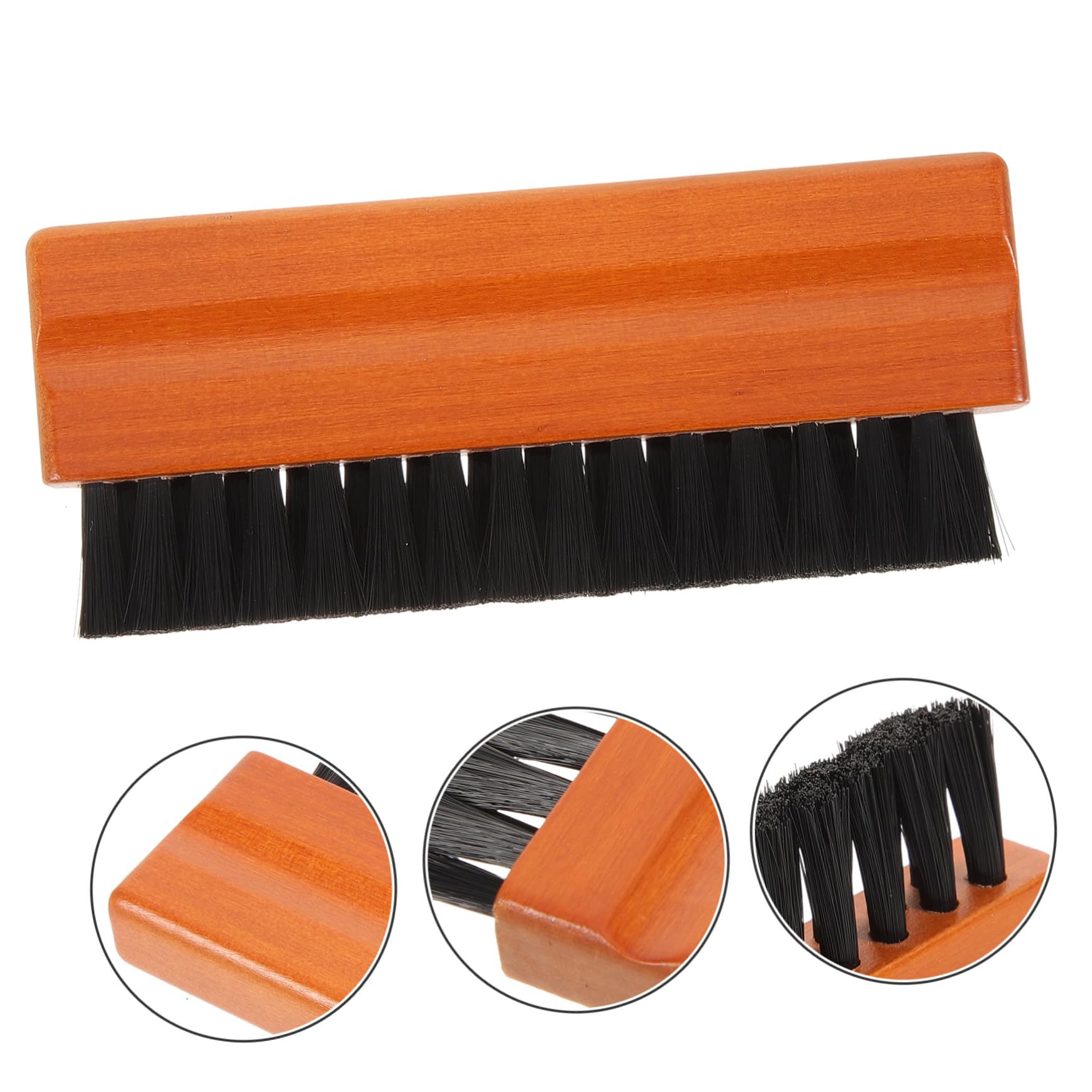 3 Piezas Cepillo para Discos Vinilo Antiestático con Mango de Madera para Limpieza Eficaz y Protección de Sonido Casa y Estudio
