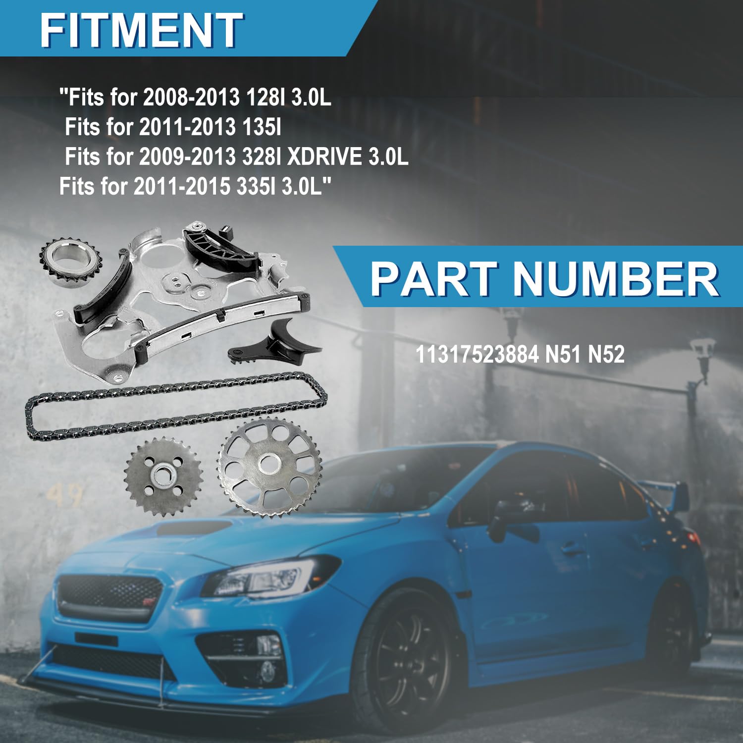 Amazon.com: cycwer Timing Chain Kit Oil Pump Gear 11317523884 N51 