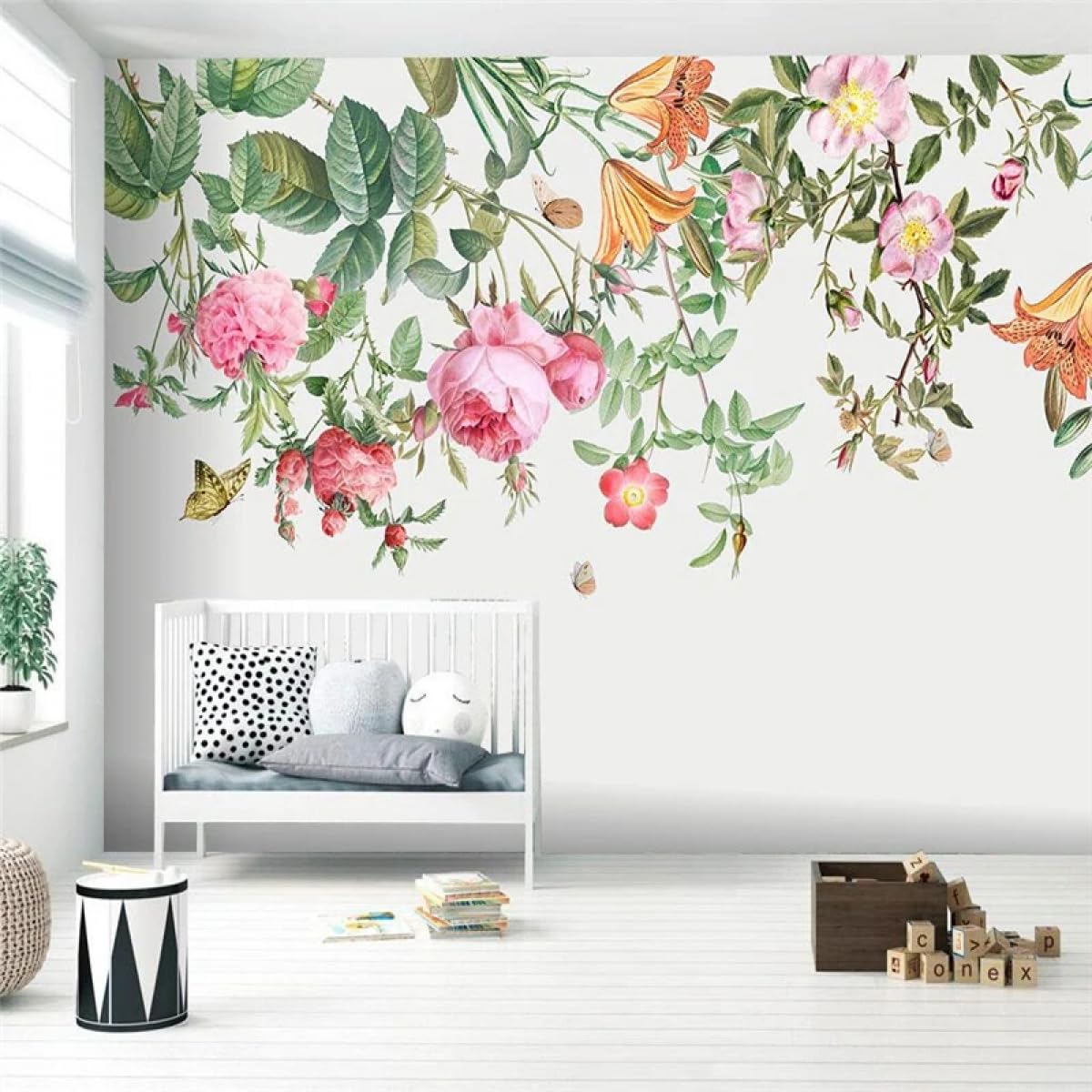 Peinture Murale 3D Fleurs Fantaisie | Revêtement Mural Artistique Premium 150x105cm