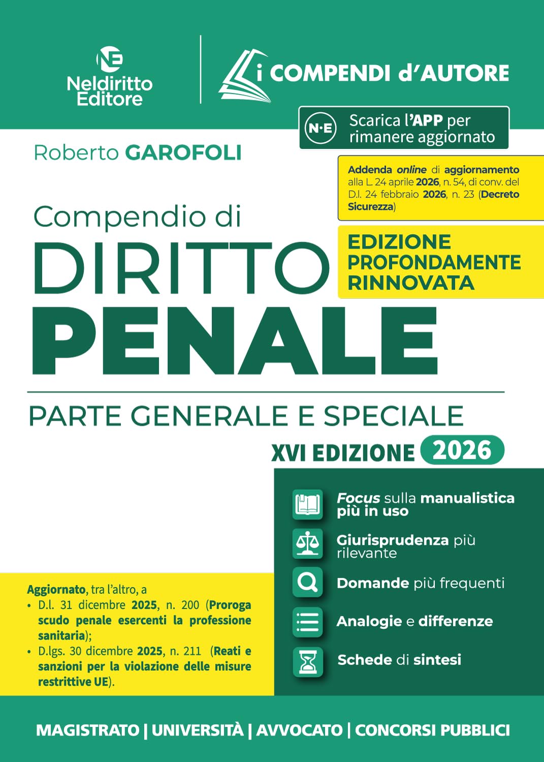 Compendio di diritto penale 2026