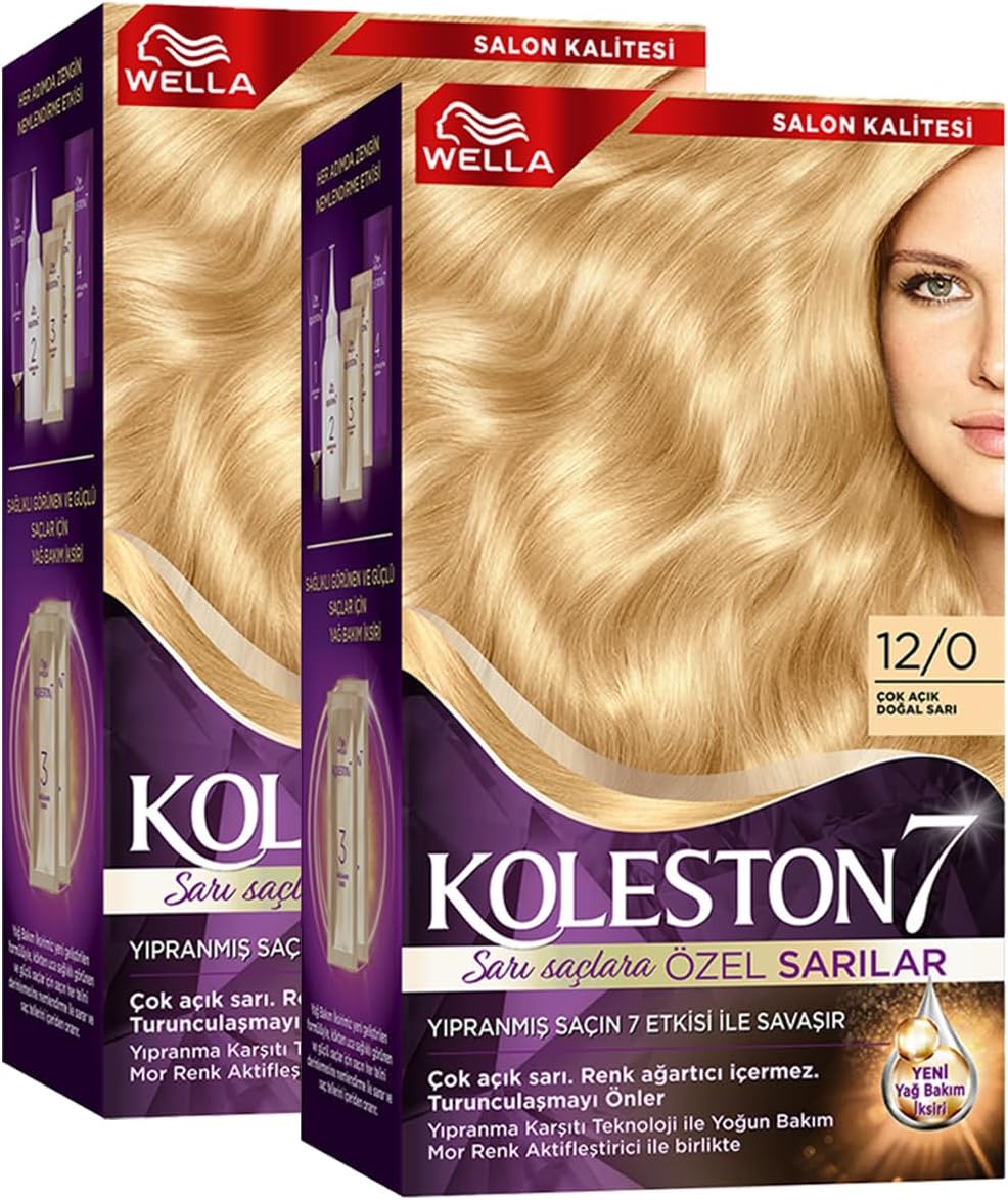 Wella Koleston Supreme Kit 12/0 Çok Açık Doğal Sarı x2'li Set