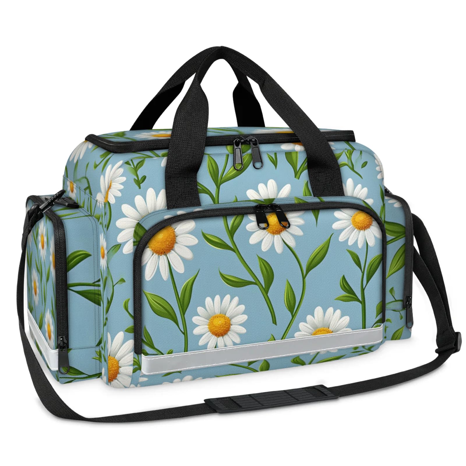 GzLeyigou First Aid Bags Empty, Mystical Floral Emergency Bag First Aid Kit Multiple Compartment Kit Carrier On Call Trauma Bag For Paramedics Emergency Medical Supplies Kit