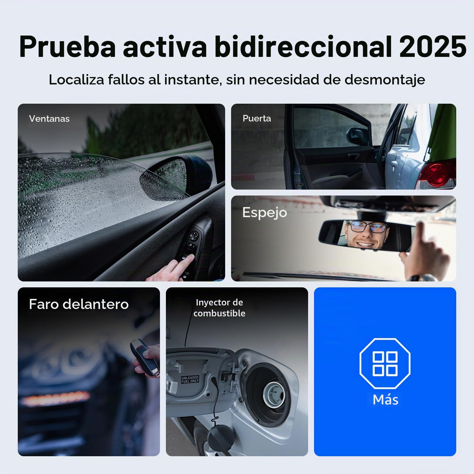 TOPDON obd2 Diagnosis Bidireccional AD800BT V2.0, Diagnosis Coche multimarca de Sistema Completo, 28 Funciones de Reinicio, 2 años de actualizaciones gratuitas