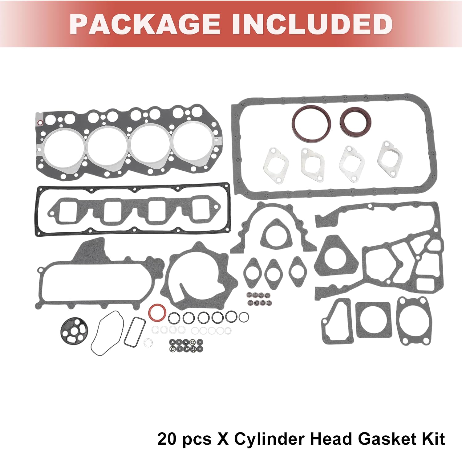 ACROPIX Cylinder Head Gasket Kit Engine Valve Gasket Set for Nissan TD27(D21) No.1010143G85 Efficiency Seal