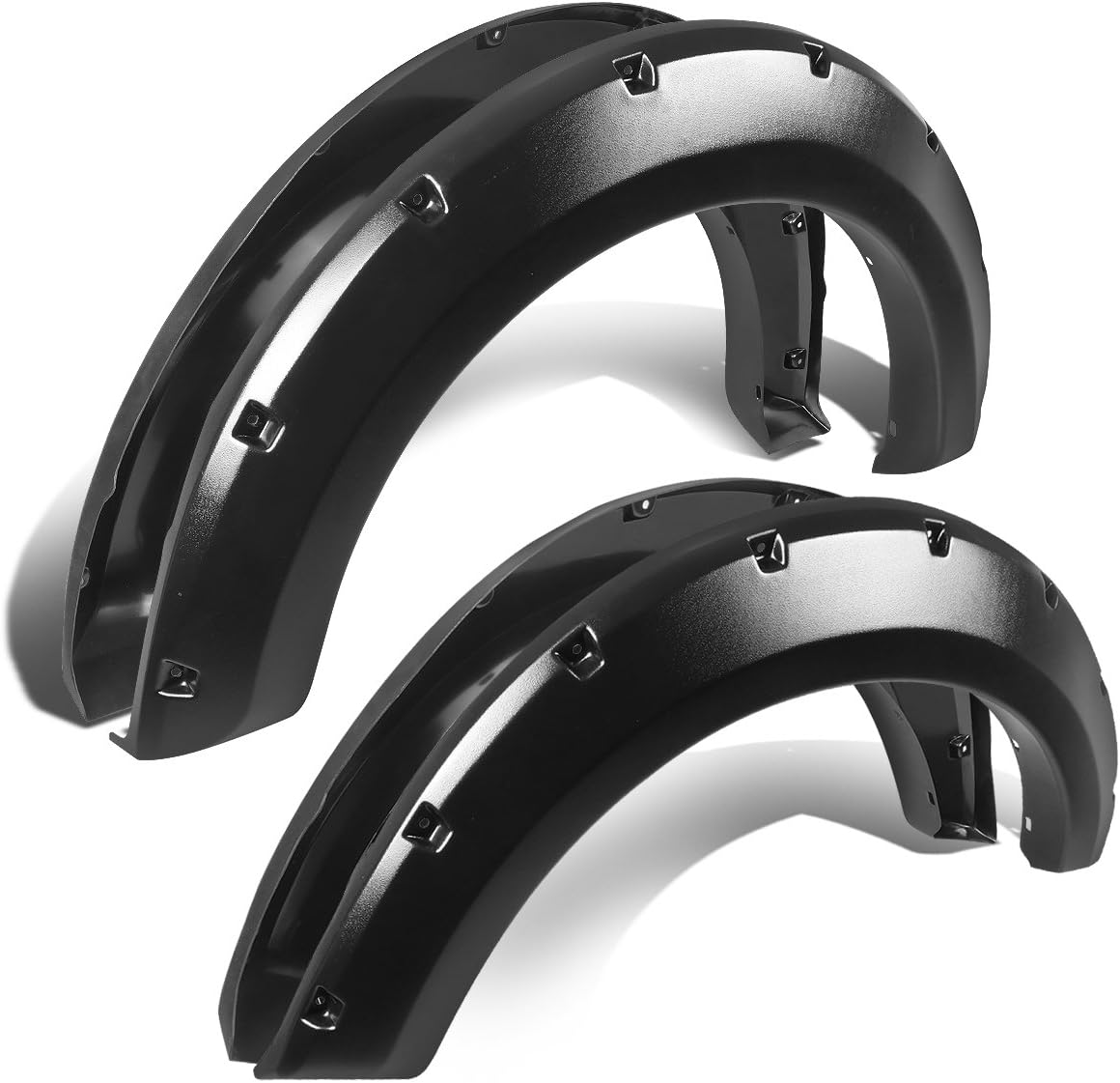 Auto Dynasty Compatible with 04-08 Ford F150 Pick Up Textured Pocket-Riveted Style Side Wheel Fender Flares (Black)