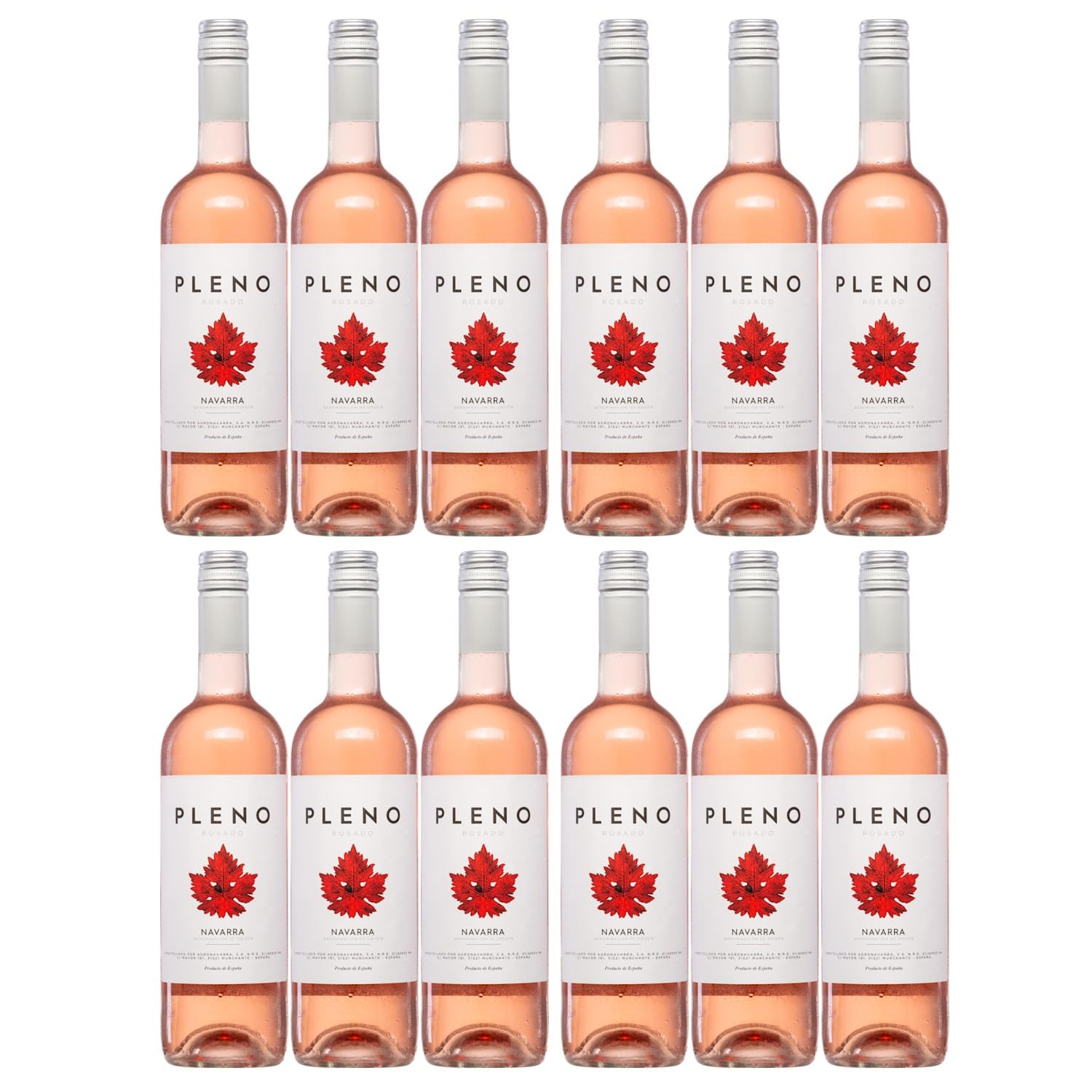 Bodegas Agronavarra Pleno Rosado Trocken Roséwein Vegan Spanien inkl. FeinWert E-Book (12 x 0,75 l)