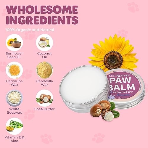 Miniatura 5 de LunaMarie Bálsamo para patas  Chupete orgánico 100% natural para la nariz y las patas con manteca de karité y aceite de coco, bálsamo para patas