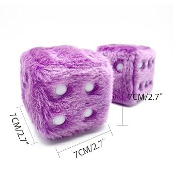 Amazon.com: YGMONER Purple Fuzzy Dice for Rear View Mirror