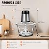 300W Fruit & Vegetable Chopper 2L Food Processor Small Meat Grinder Electric Dicer with 2 Speeds, 4 Bi-Level Blades,for Meat,Fruits,Smoothie, Vegetables,Onion,Garlic and Nuts