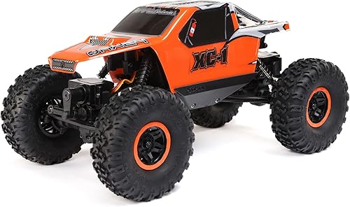 Axial Camión RC 124 AX24 XC-1 4WS Crawler cepillado RTR (incluye todo lo necesario no requiere otras compras), naranja, AXI0003T2
