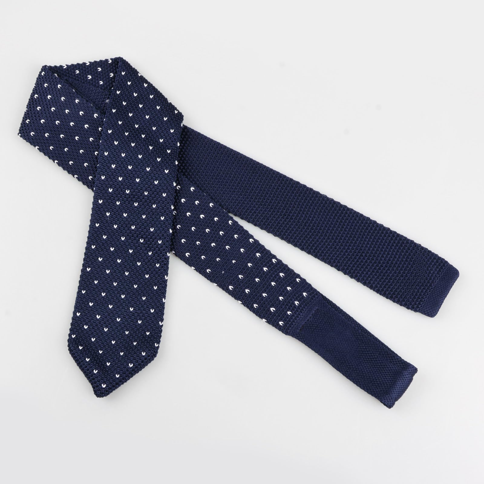 Alizeal Cravate en Tricot pour Hommes, Cravates Solides et Fines en Tricot