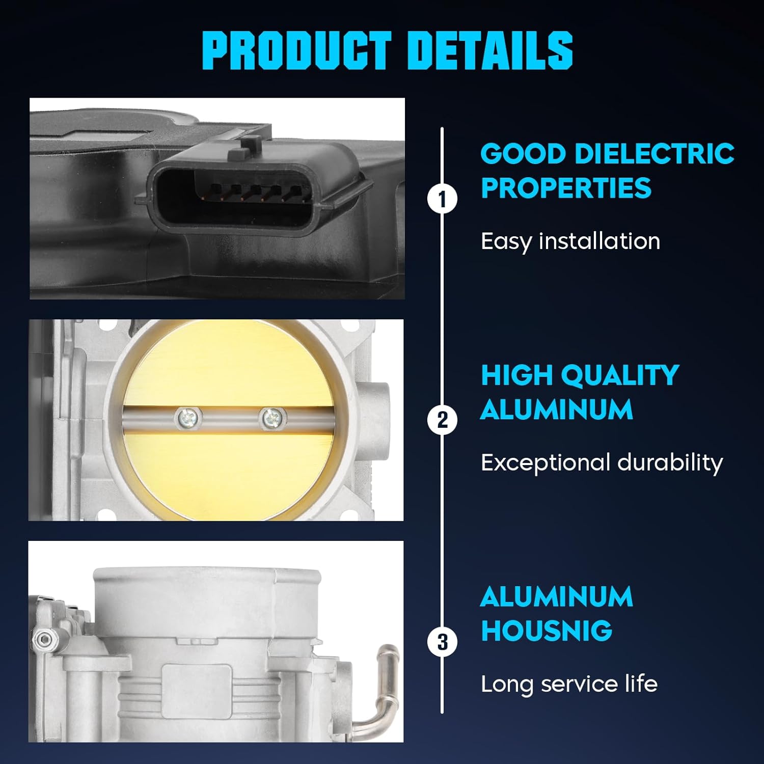 Electronic Throttle Body Compatible with Infiniti JX35 3.5L V6 2013, QX60 2014 2015, for Nissan Altima 2007-14, Murano 2009-14, Pathfinder 13-14, Quest 2011-14, for 16119-JA10A 16119-JA10B - Image 4