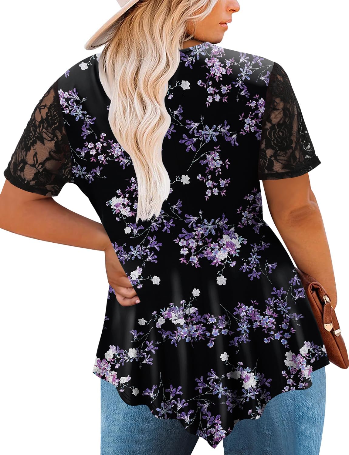 Magritta Plus Size Tops for Women Casual Summer Crew Neck Tunics Short Sleeve Loose Shirts Blouses 1X-5X - Image 4