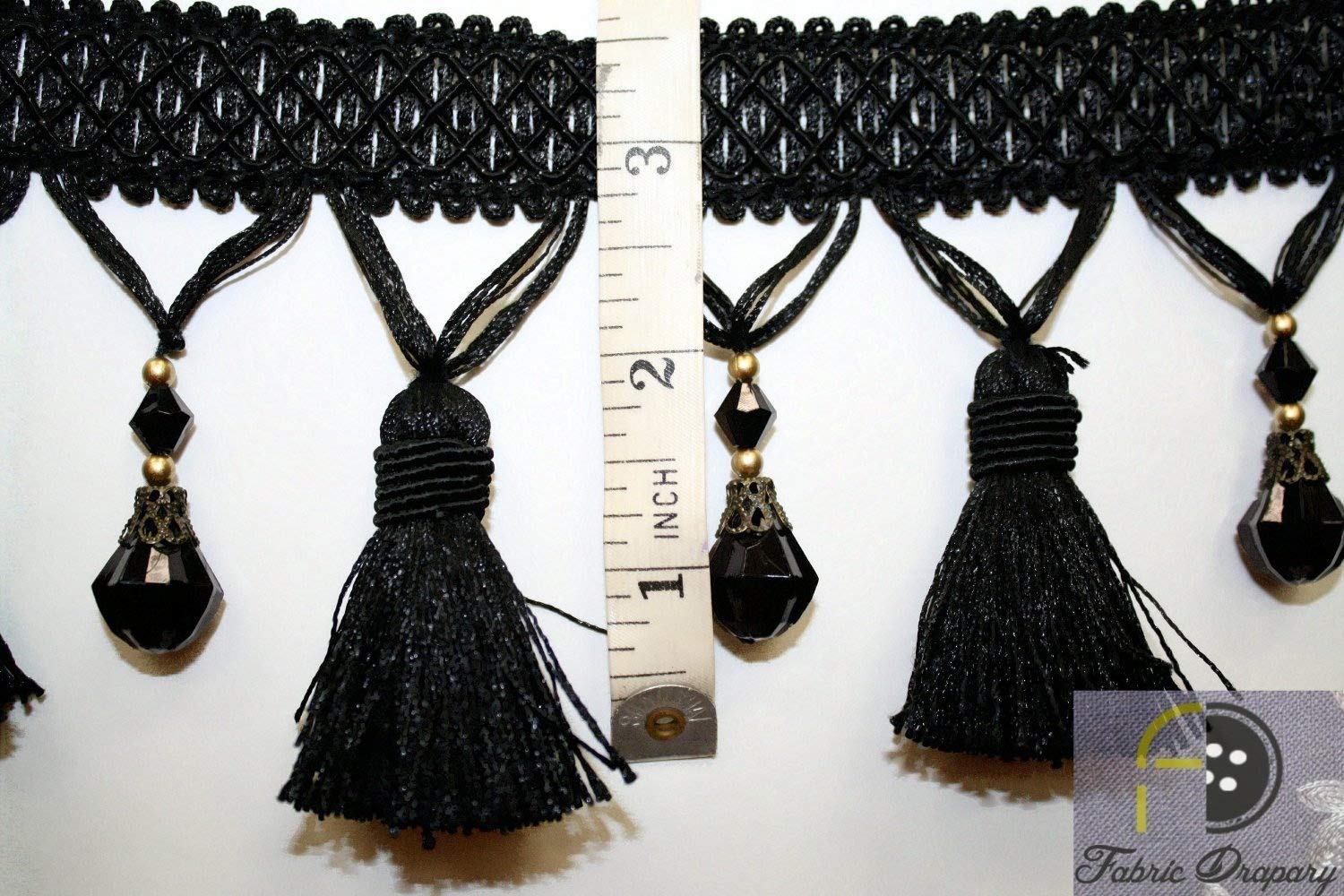 Beaded Tassel Fringe Trim 3.5