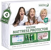 Vista 9 de Protector de colchón impermeable tamaño individual, amigable para la piel y transpirable, funda de colchón individual para niños, almohadilla