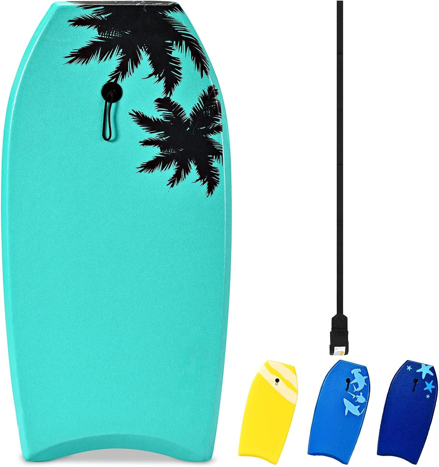 RELAX4LIFE Tabla de Natación Portátil de XPE HDPE con Cuerda de Sujeción, Tabla de Surf Antideslizante para Niños y Adultos Unisex, Bodyboard para Piscina y Playa