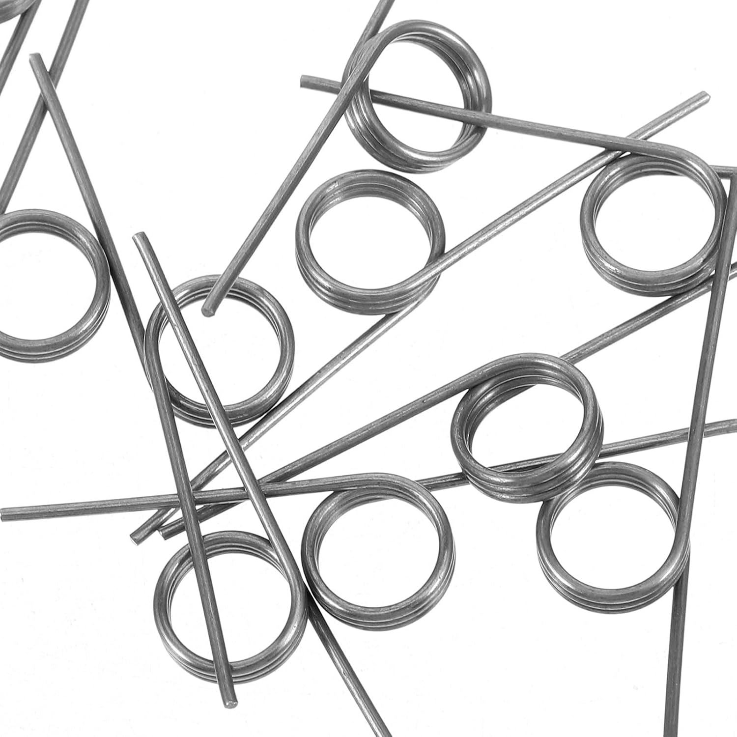 Mipcase 10pcs Metal Torsional Springs for Trash Can Lid Repair, Small Replacement Wire Springs Compatible with Garbage Bin Covers, Industrial Grade Torsion Parts for Waste Bin Maintenance