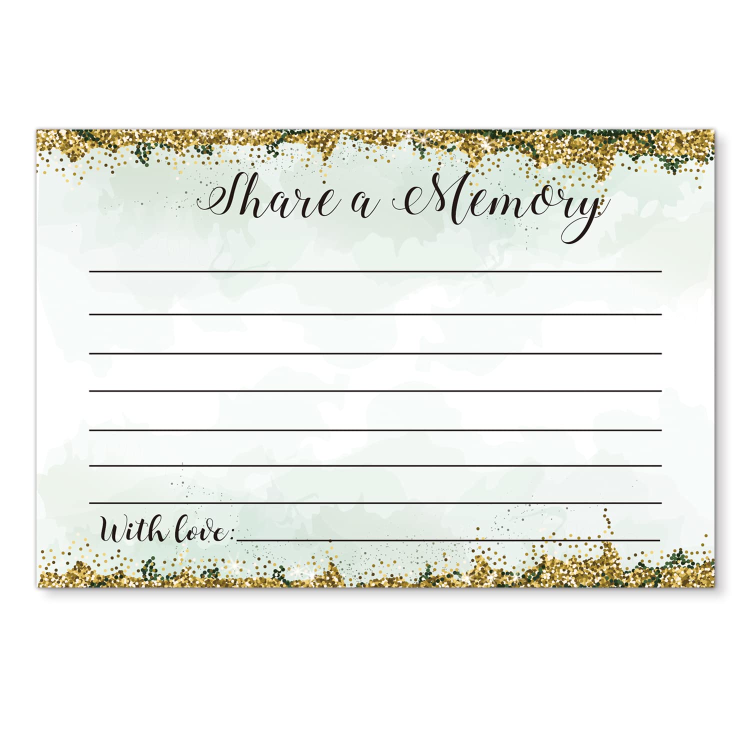 Share A Memory Cards, Pack of 50, Memory Cards for Celebration of Life, Wedding, Showers, Birthdays, Funeral, Retirement, Graduation, Funeral Guest