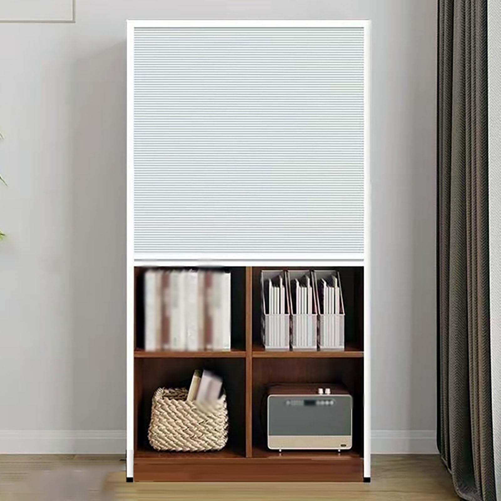 Honeycomb Pull Down Door Kit Cabinet, Wardrobes Wall Cupboards Foldable Push-pull Gate for Appliance Garage/RV/Motorhome, Customizable - No Drilling(40x90cm)