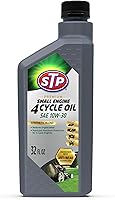 STP Premium SAE 10W-30 Synthetic Blend 4-Cycle Small Engine Oil, 32 oz - Reduces Wear for Lawnmowers, Tractors, Generators