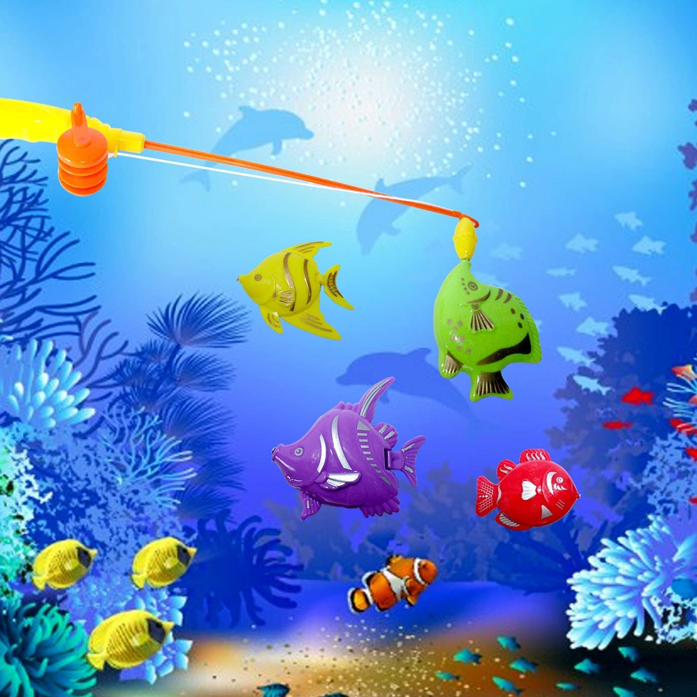 BOXO Magnetic Fish Catching Game with Fishing Rod Fun Playing Fishing Game for Kids Toy (Multicolor) (B0BTMF3V5W) Amazon Price History, Amazon Price Tracker