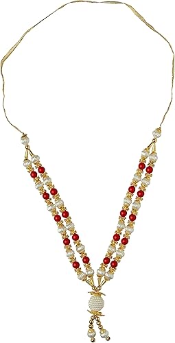 Miniatura 4 de Guirnalda de cinta artificial con cuentas de Mala Haar para ídolo-mala, para dios, artículos tradicionales indios de Pooja Sringar, adorno para