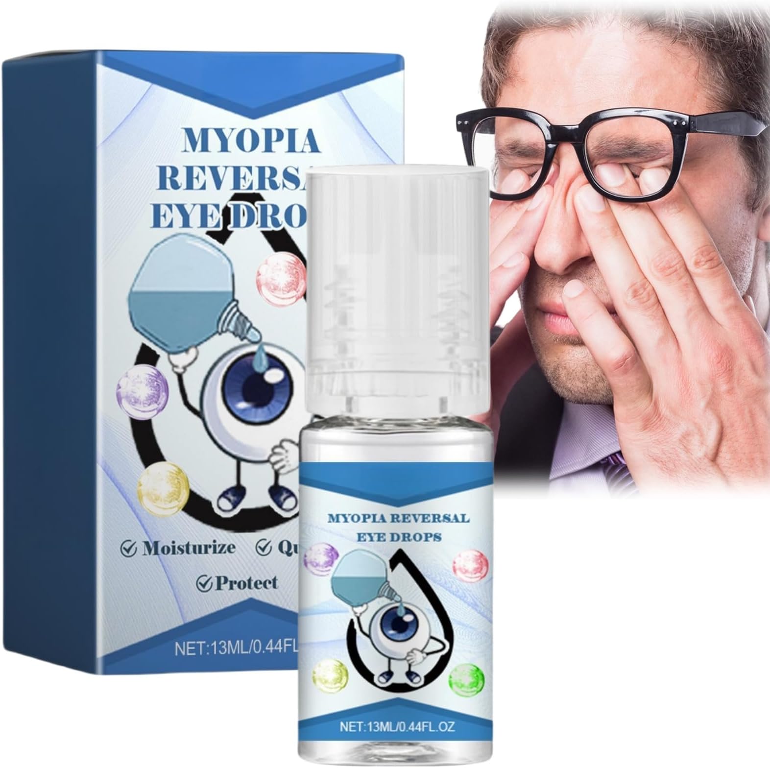 Myo/pia Rever/sal Eye Drops,Eye Wellness Drops,Eye Problem Solution Drops,Myo/pia Eye Drops to Clear Eyesight,Eye Drops for Tired Eyes,Eye Brightening Drops for Dry Eyes,Itchy Eye Drops