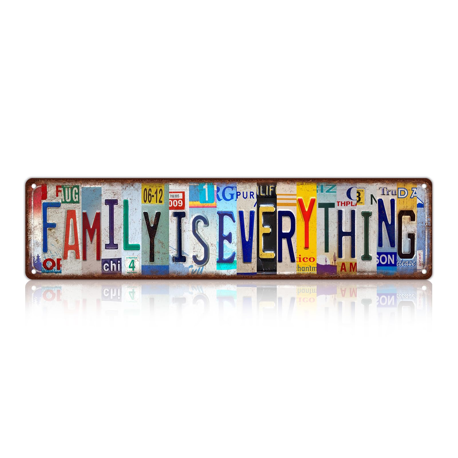 Vintage Family Is Everything Wall Decor Home Street Signs Metal Tin Signs For Home Bedroom Living Room 16 x 4 Inches