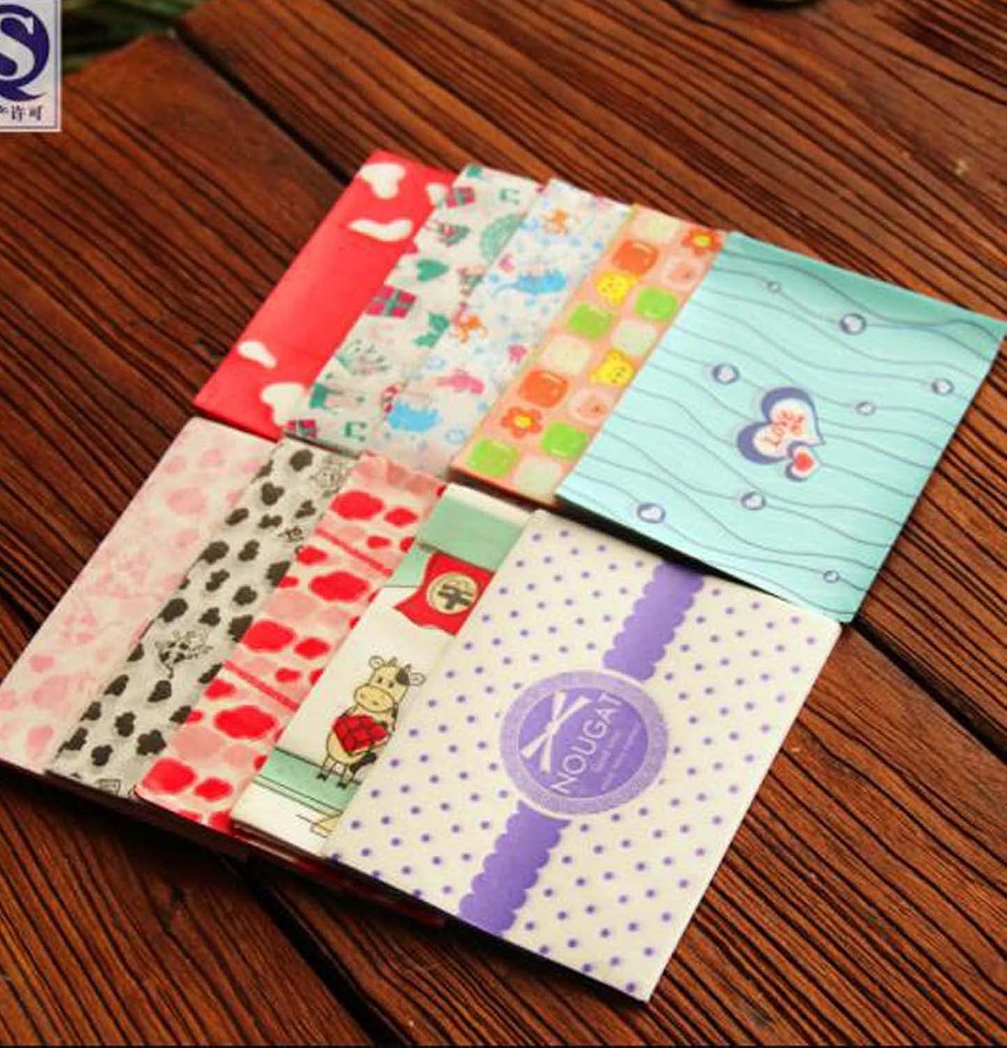 500 PCS Milk Candy Paper Twisting Candy Wrapping Paper Made of Sticky Rice,12 x 5 cm (Random Pattern)