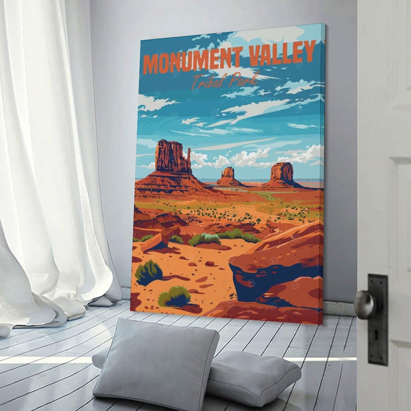 Junmoney Monument Valley Tribal Park Home Decor Wall Art, 20x30inch(50x75cm), for Home Walls, Creative Rooms Or Shared Spaces, An Adaptable Decor Piece for Home Use