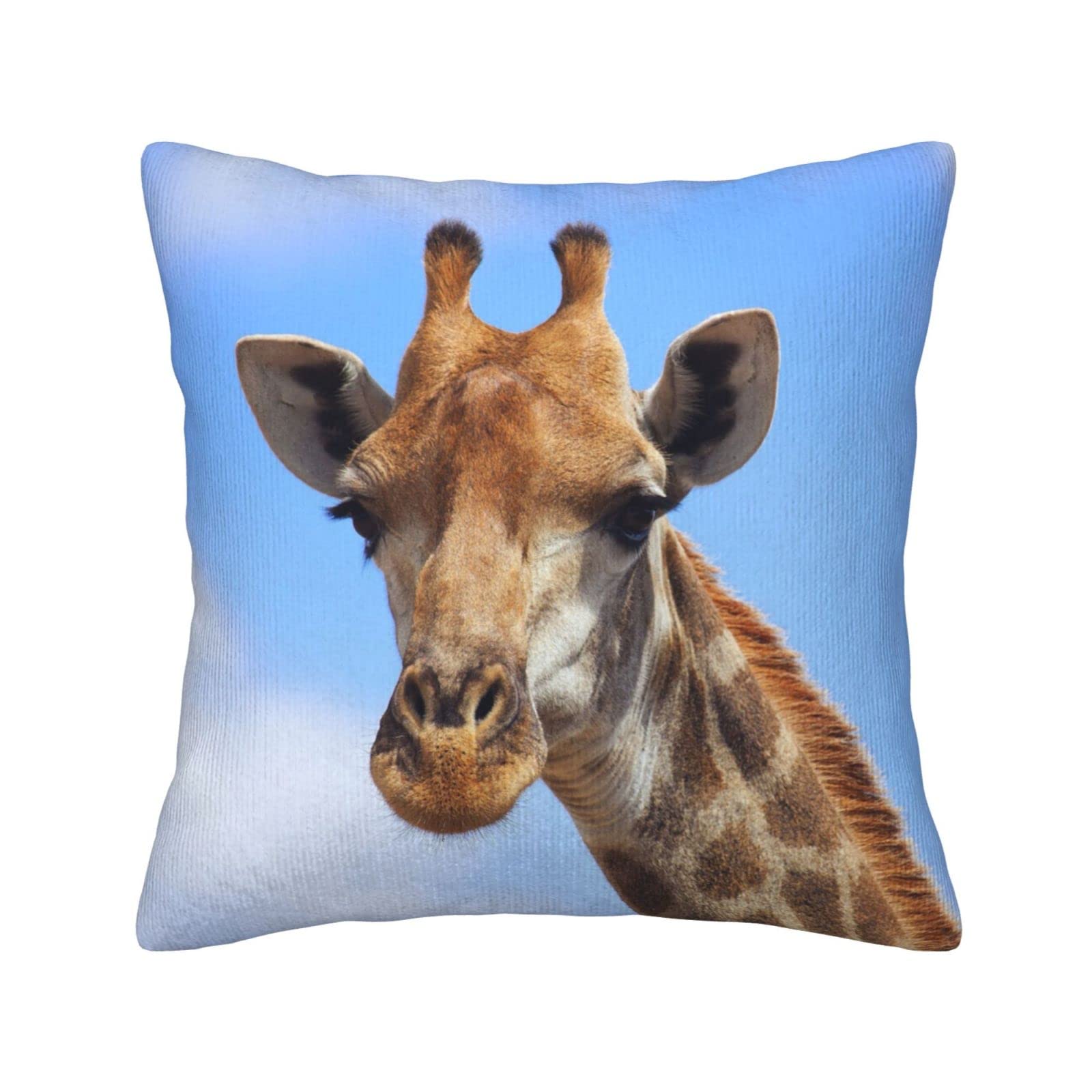 Housses de coussin carrées imprimées girafe TOMPPY lit salon 45x45