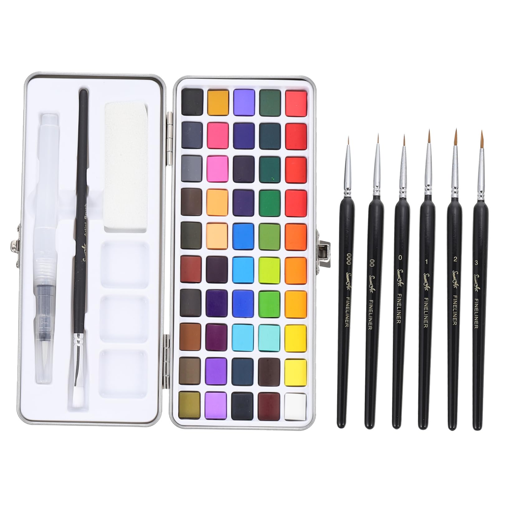 Gadpiparty 2 Set Acquerelli Professionali Solido Kit per Pittura Acquerello Portatile Colori Vivaci Confezione con per e Principianti
