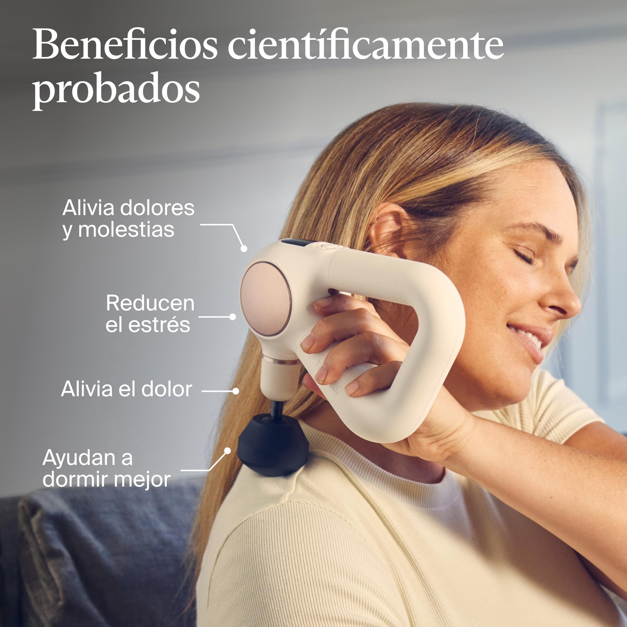 Theragun Sense Masajeador de Percusión - Masajeador Personal de Tejido Profundo con Rutinas de Respiración para Alivio del Estrés, Dolor y Dolor Muscular en Cuello, Espalda, Pierna y Rodilla