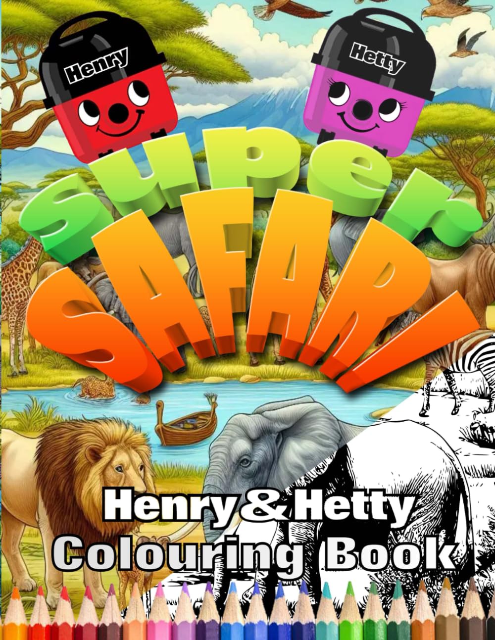 Henry & Hetty Hoovers Colouring Book - Super Safari